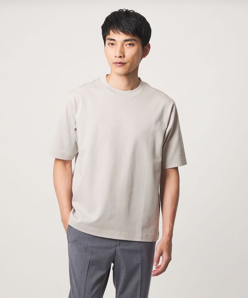 green label relaxing/ミニ ワッフル ビズ クルーネック カットソー ―UVカット―/Tシャツ / カットソー