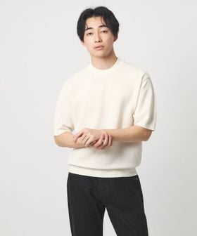 green label relaxing/タック ピケ ビズ クルーネック ニット ―ウォッシャブル―/ニット / セーター