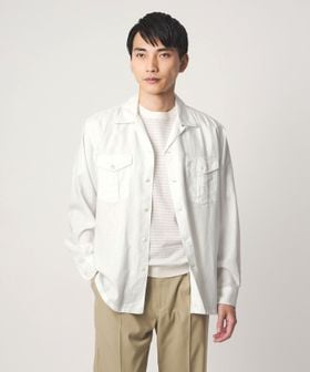 green label relaxing/レーヨン リネン フラップポケット オープンカラー シャツ/シャツ / ブラウス