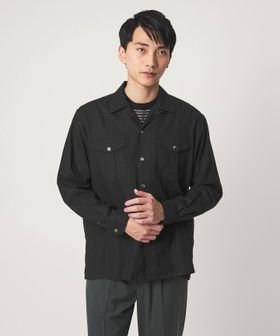 green label relaxing/レーヨン リネン フラップポケット オープンカラー シャツ/シャツ / ブラウス