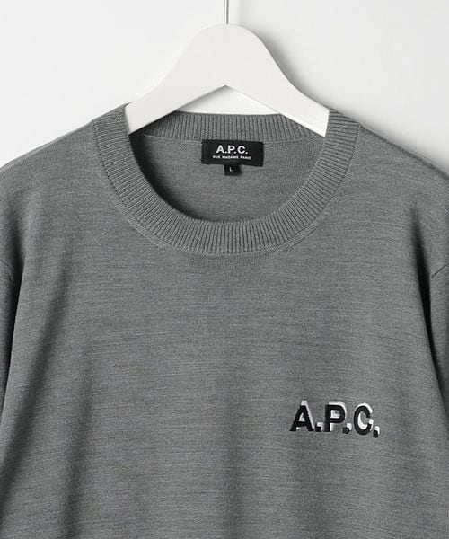 あいみょん着用！APC ロゴセーター A.P.C.＞BRIAN ロゴ エンブレム セーター ニット