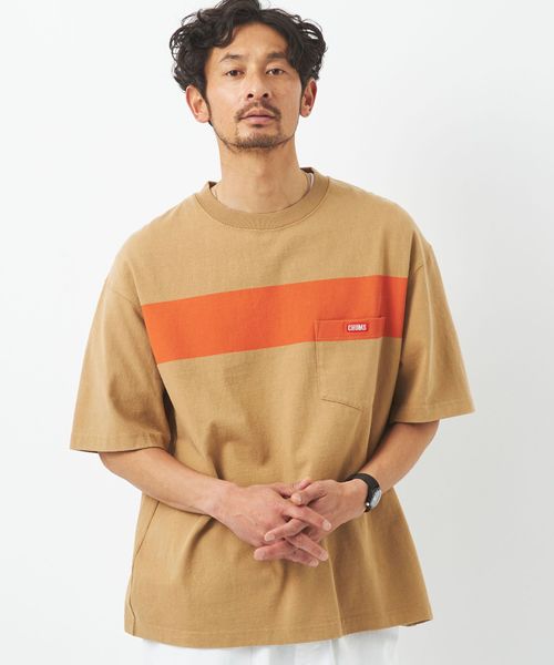別注 Chums チャムス ライン ポケット Tシャツ カットソー 別注 Chums チャムス ライン ポケット Tシャツ カットソー