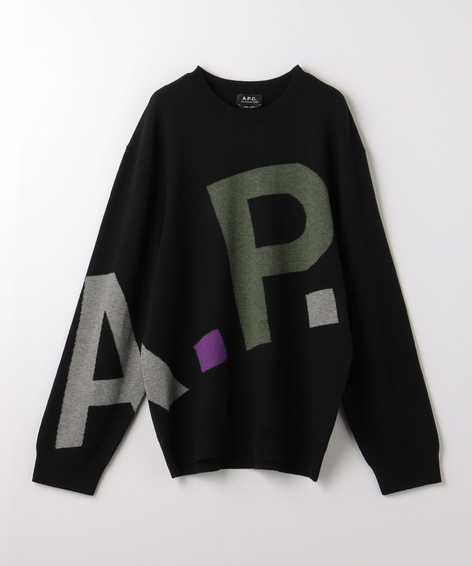 A.P.C.＞ロゴ オールオーバー セーター