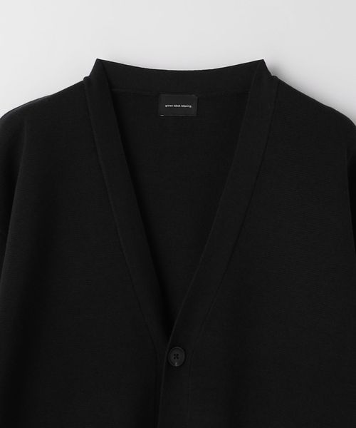 クリアミラノリブ Vネック カーディガン