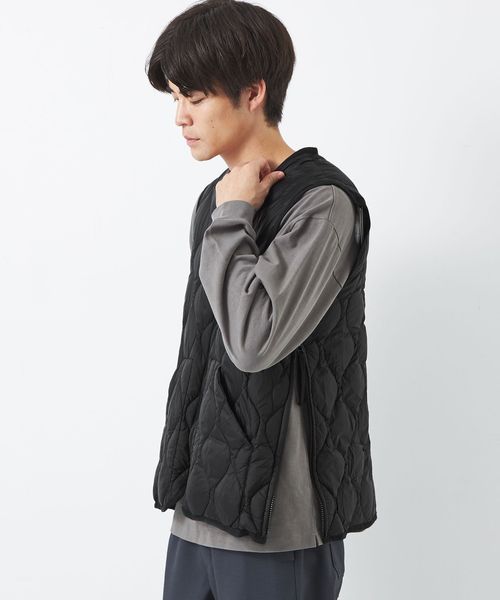 TAION/＜TAION＞ミリタリー Vネック ダブルジップ ダウンベスト/ダウンジャケット / ダウンベスト