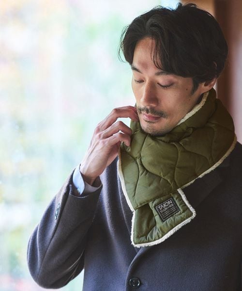 TAION/＜TAION＞ミリタリー リバーシブル ダウンマフラー/ストール / マフラー