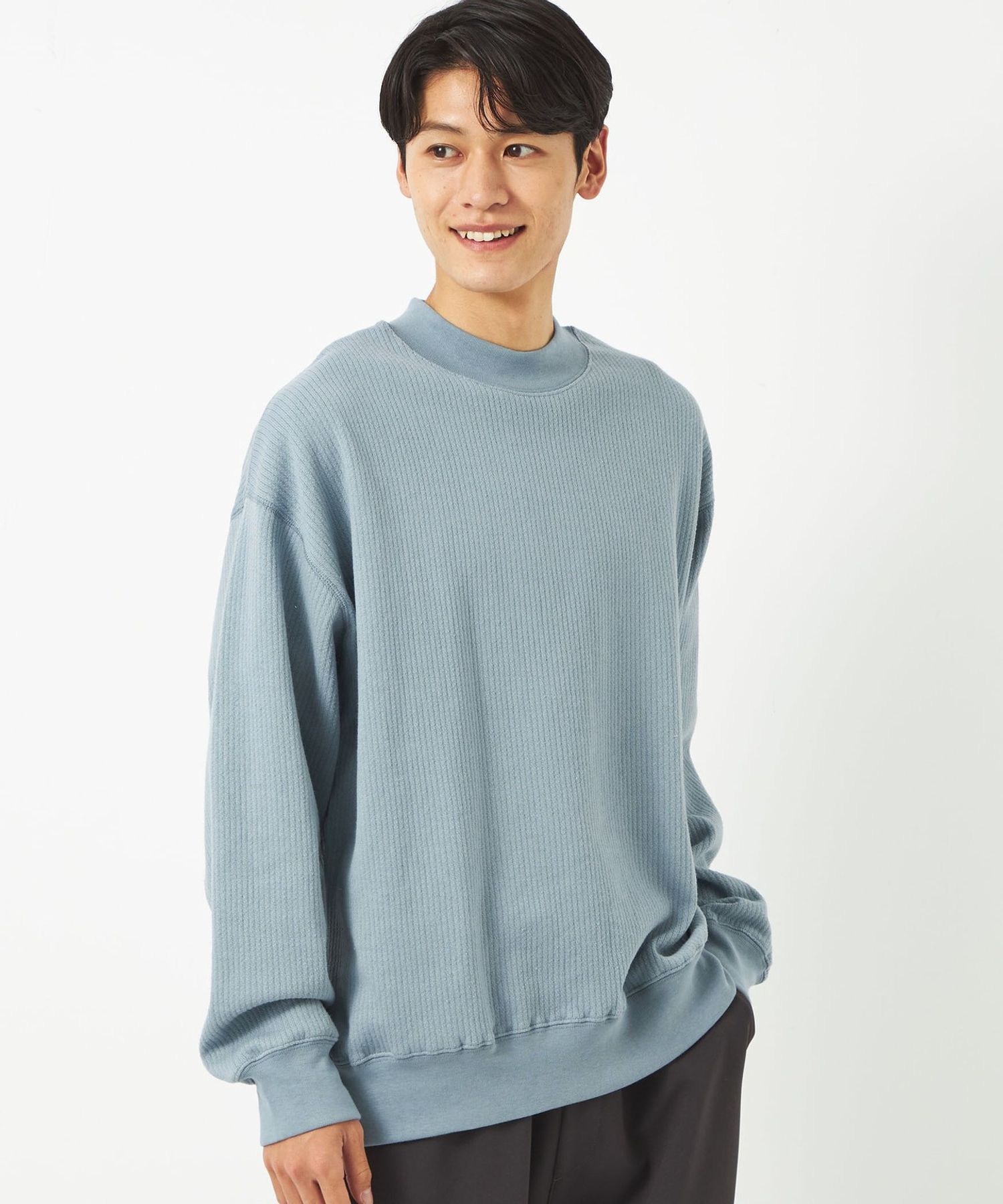 ハリヌキ モックネック スウェット 