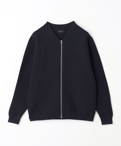 UNITED ARROWS ブルゾン（その他） グレーx黒 0272425E0133 スリーシーズン ガーター編み ジップ ブルゾン ―マシン