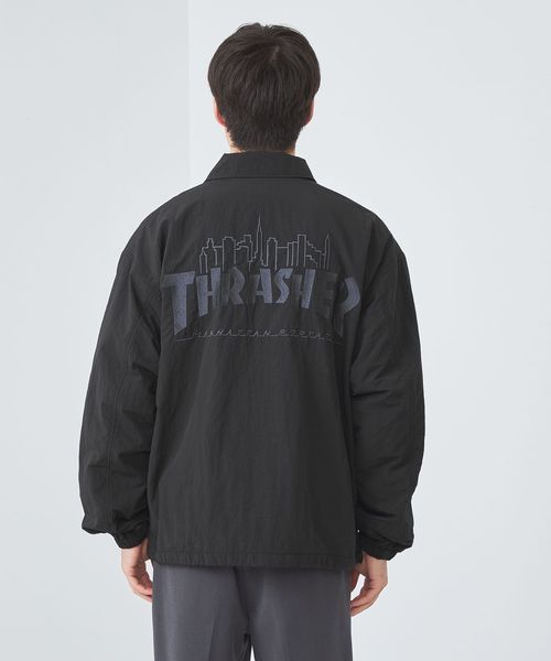 THRASHER コーチジャケット　ウインドブレーカー　M　u6630a 楽天市場】スケボー ジャケット コーチジャケット ブラック