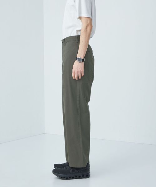 コットンツイル ワイドストレート パンツ