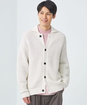 テープメッシュ ポロエリ カーディガン 