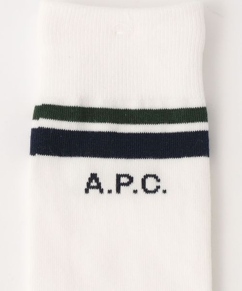 A.P.C.＞DUSTIN H ロゴ ライン ソックス