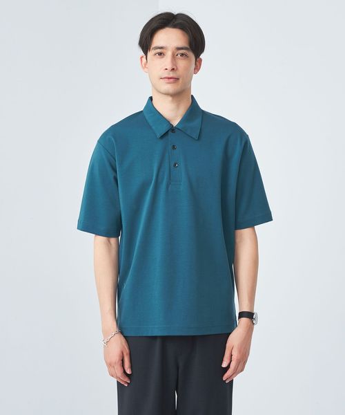 25年式・未使用★セオリー　BRON C ストレッチ　ポロシャツ　メンズ　現行 MENS ライトストレッチポンチ 半袖ポロシャツ ブラック/072244011