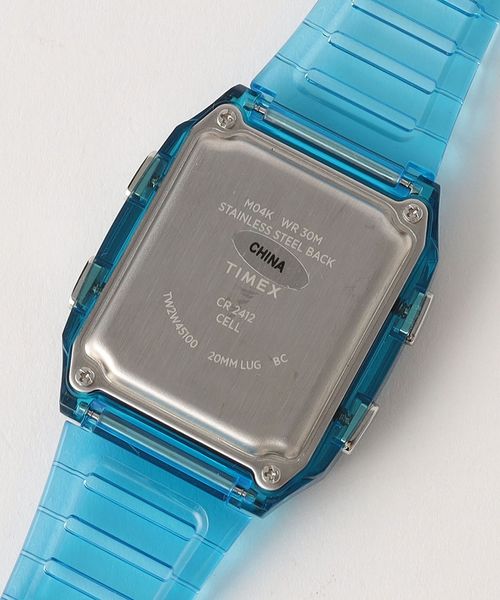 TIMEX＞Q LCA トランスパレント デジタルウォッチ 腕時計