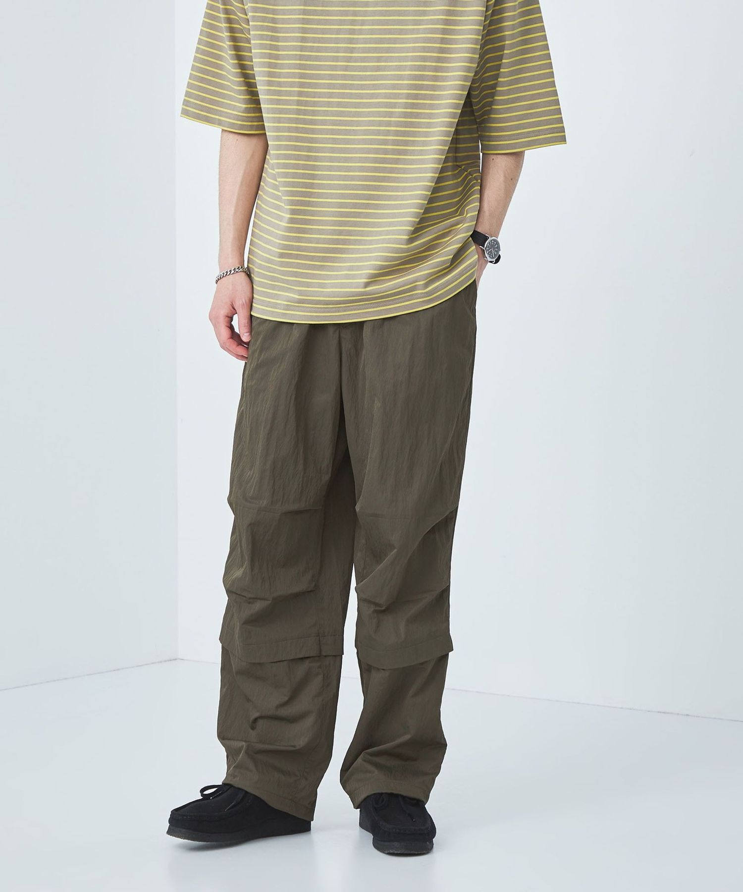 Morley ポリエステルナイロン イージーパンツ 