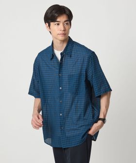 green label relaxing/ミニ オンブレ チェック ジャストルーズ レギュラーカラー シャツ ―通気性―/シャツ / ブラウス