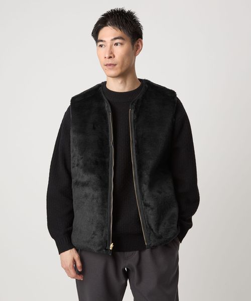 別注】＜Barbour＞リバーシブル フェイクファー コーデュロイ ベスト