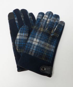 green label relaxing/コーデュロイ チェック グローブ 手袋 ―スマートフォン対応―/グローブ / 手袋