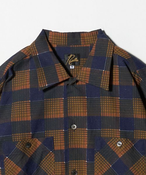 25aw needles ワンナップカラー プリントフランネルチェックシャツ 25AW】Needles ニードルズ One-Up Shirt -Printed Flannel/Plaid
