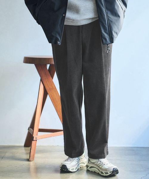 green label relaxing/コーデュロイ ワイド 1プリーツ W4 ワイドパンツ/イージーパンツ