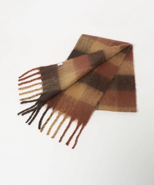 green label relaxing/GLR ブラッシュド ブロック マフラー/ストール / マフラー