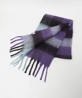 green label relaxing/GLR ブラッシュド ブロック マフラー/ストール / マフラー