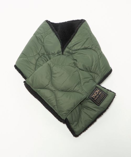 TAION/＜TAION＞ミリタリー リバーシブル ダウンマフラー/ストール / マフラー