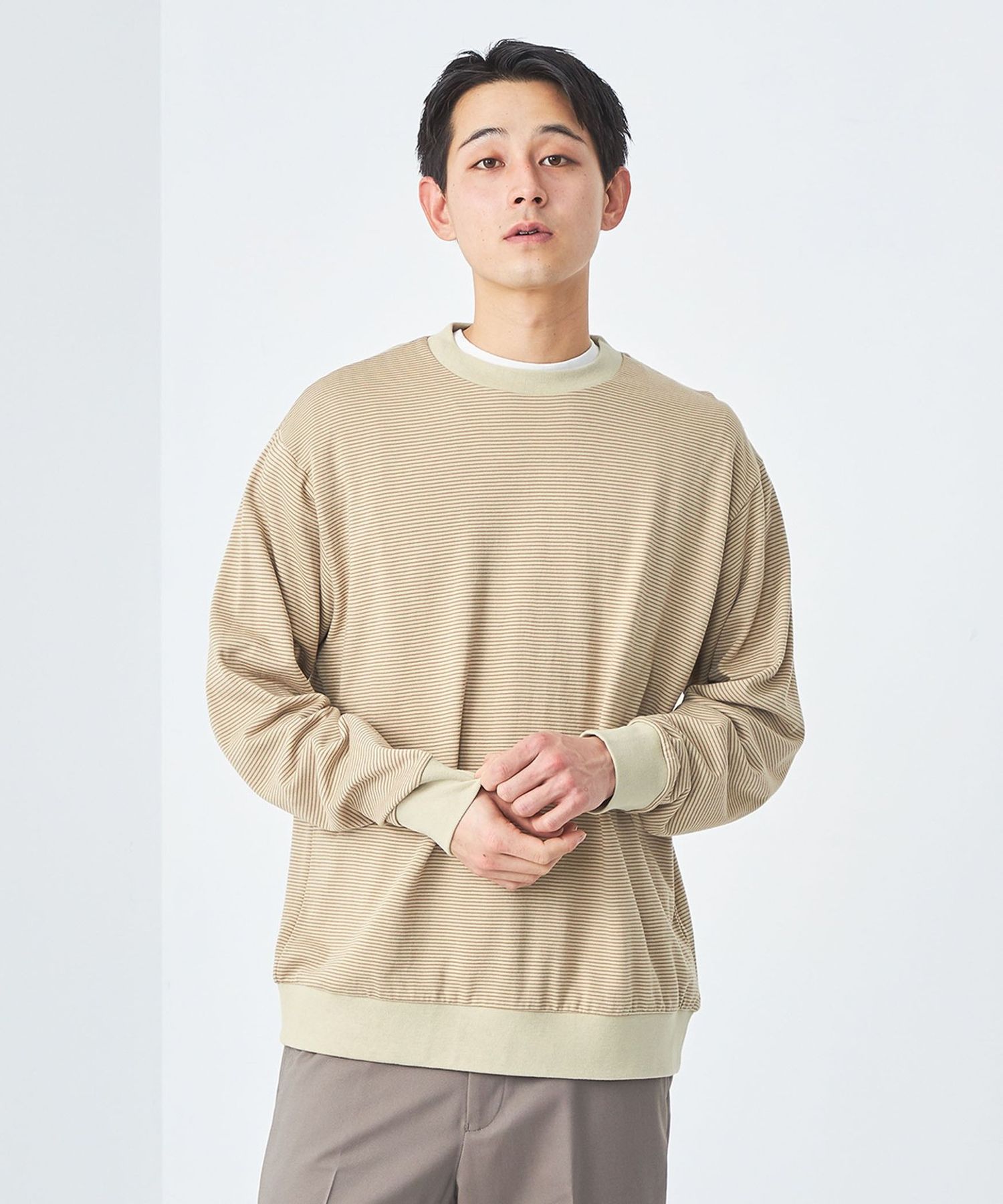 FINE BASIC GIZA ハイゲージ 裏毛 クルーネック Tシャツ
