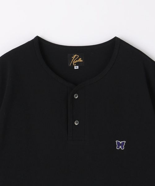 ■Needles■大人気 ヘンリーネックTシャツ コットンピケ 国内発 NEEDLES＞ヘンリーネック コットンピケ Tシャツ