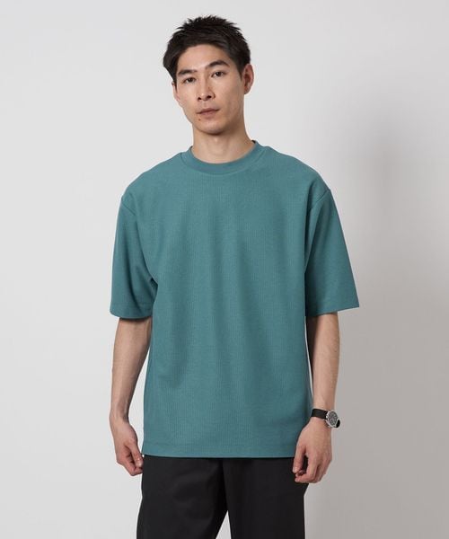 green label relaxing/GIZA ハニカム クルーネック 半袖 Tシャツ/Tシャツ / カットソー