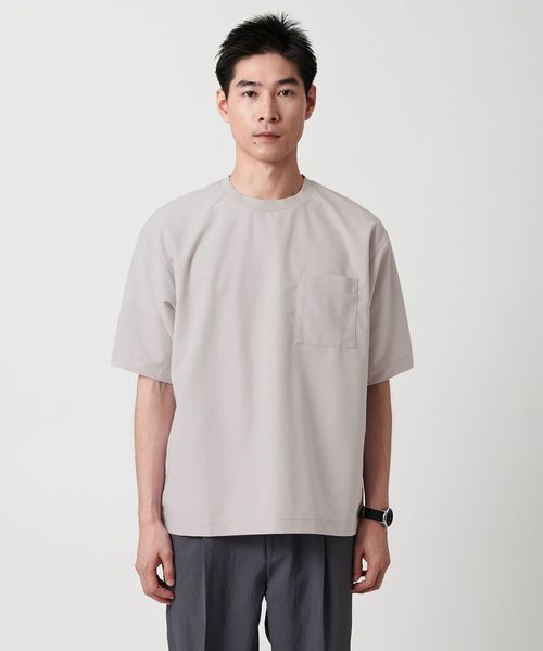 ワープニット クルーネック Tシャツ ―ストレッチ・吸水速乾―