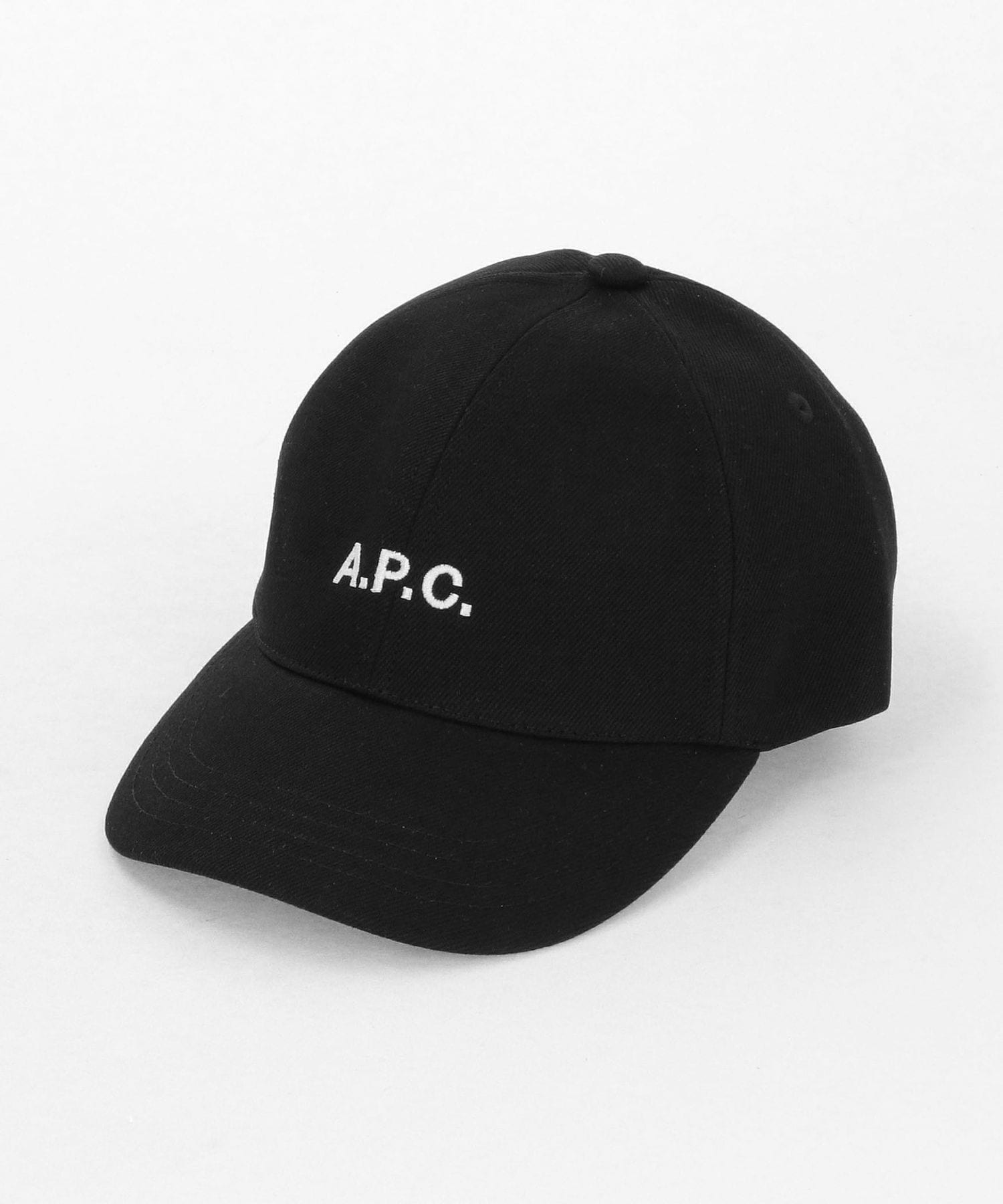 A.P.C. ブラックキャップ サイズ58 A.P.C＞ロゴ 58 デニム キャップ