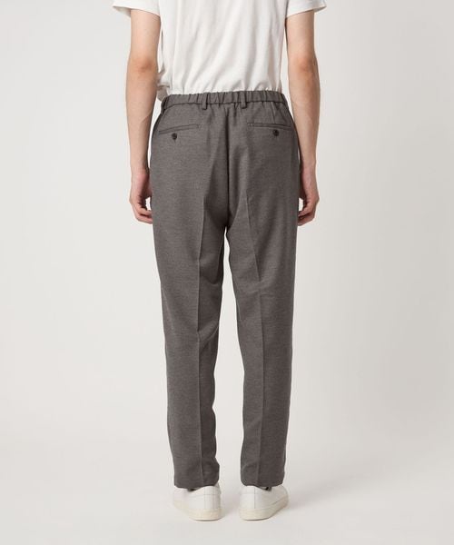 【UNITED ARROWS】美品 ノーカラーパンツ ストレッチ ウォッシャブル ウォッシャブル フラノ ツイル ワイド ユーティリティパンツ W2
