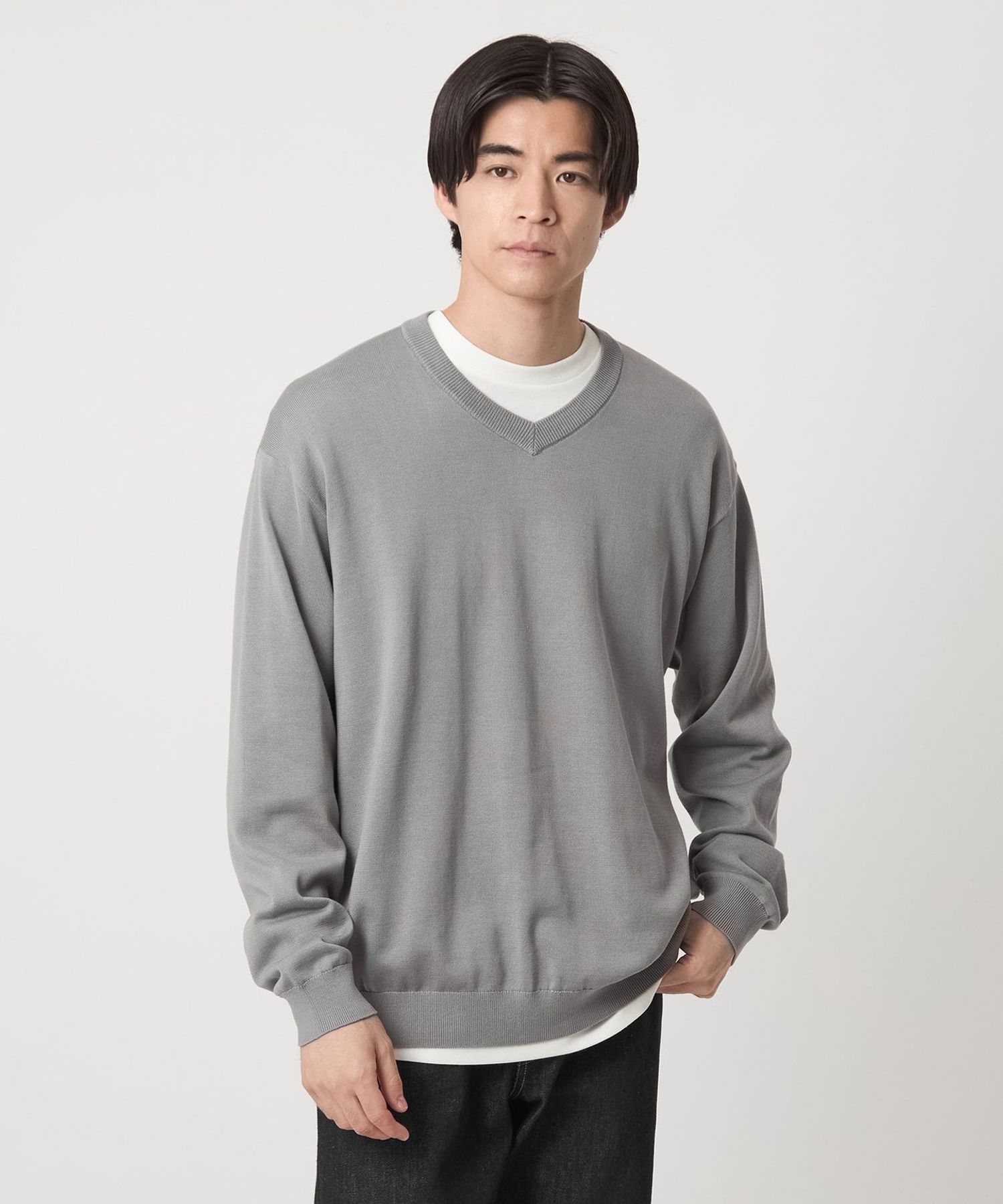 unitement グレー Vネックジャケット LL unitement グレー Vネックジャケット LL