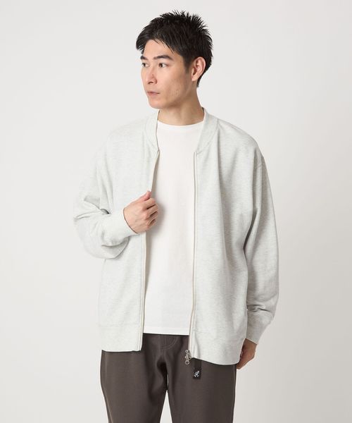 ハイドロゲン　シンプル　スウェット　トレーナー　アウター　ブルゾン　イタリー製 別注】＜Champion＞スウェット ジップ リブ ブルゾン
