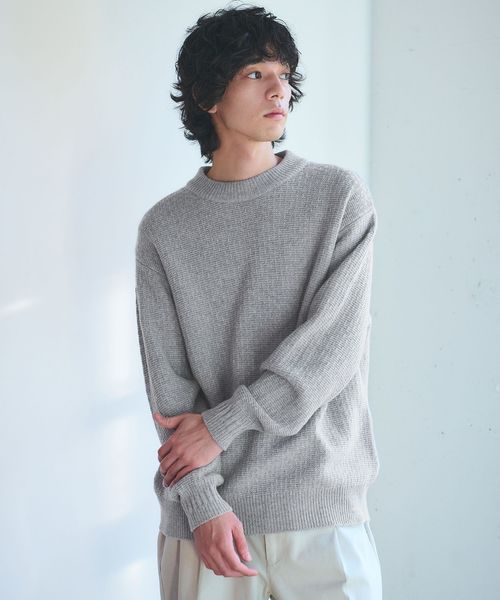 green label relaxing/ハミルトンラム ワイドネック ニット/ニット / セーター