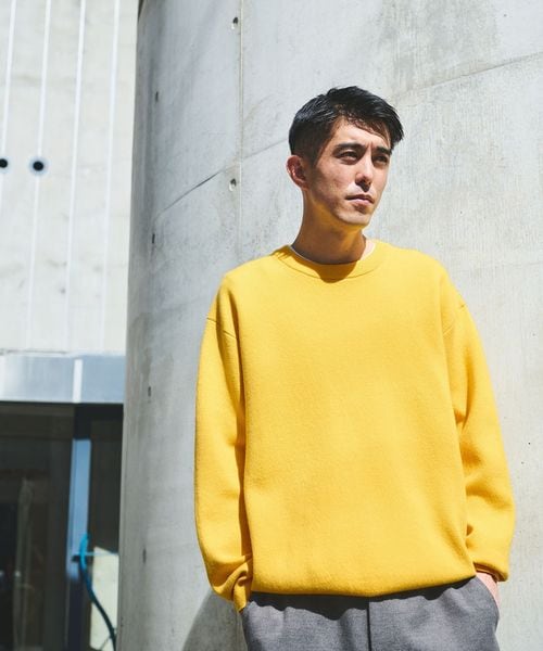 green label relaxing/ダブルフェイス クルーネック ニット/ニット / セーター