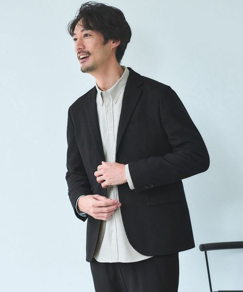 green label relaxing/ウォッシャブル ホームスパン ナロー ジャケット ―ストレッチ―/テーラードジャケット