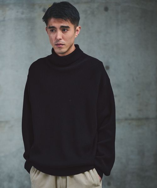 green label relaxing/コットン アゼ タートル ネック ニット/ニット / セーター