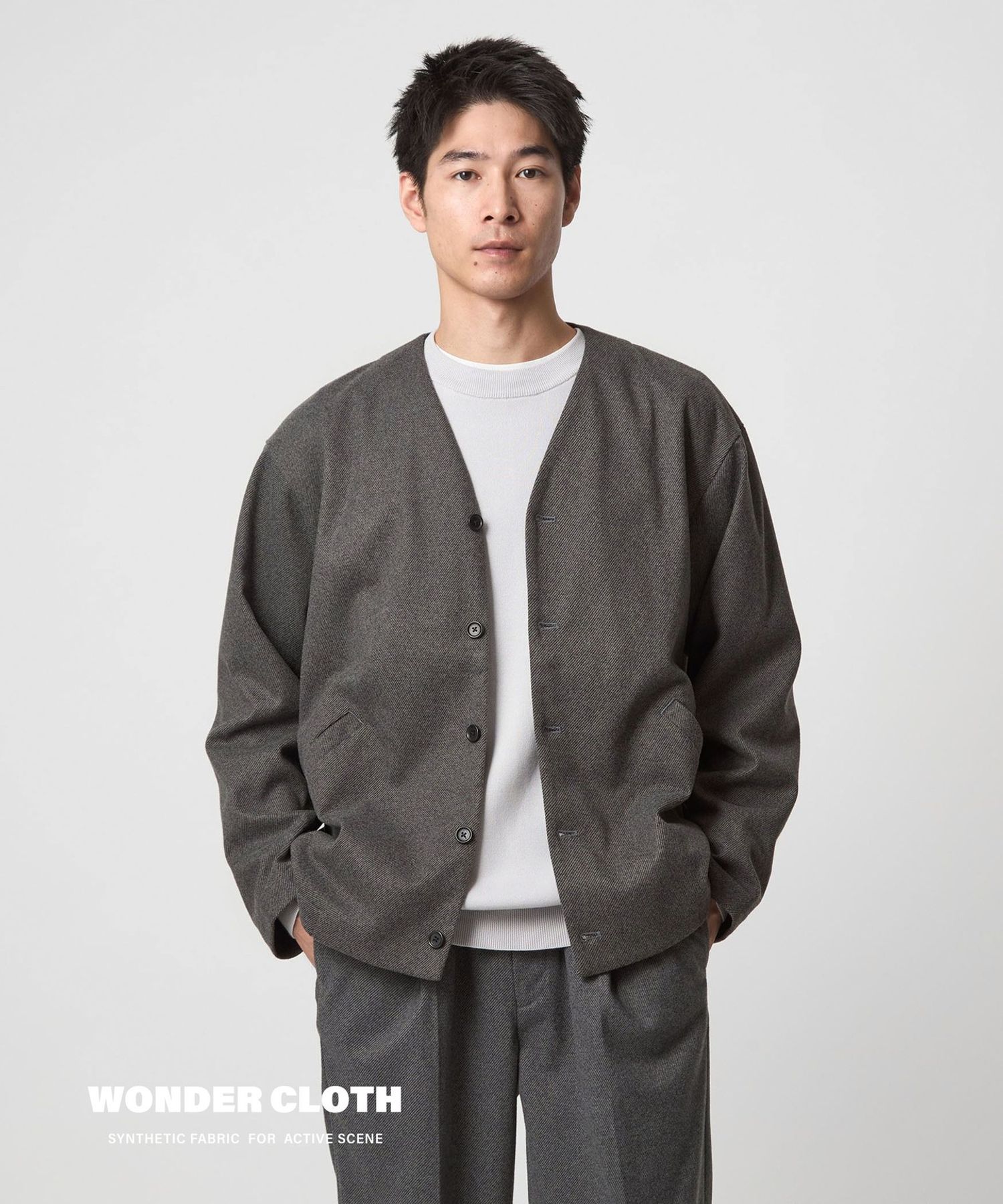 UNITED ARROWS & SONS ノーカラージャケット カーディガン UNITED ARROWS & SONS（ユナイテッドアローズアンドサンズ）の