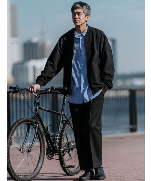 green label relaxing/FREELITCH リブ ブルゾン ―2WAYストレッチ・吸水速乾―/マウンテンパーカー / ウィンドブレーカー