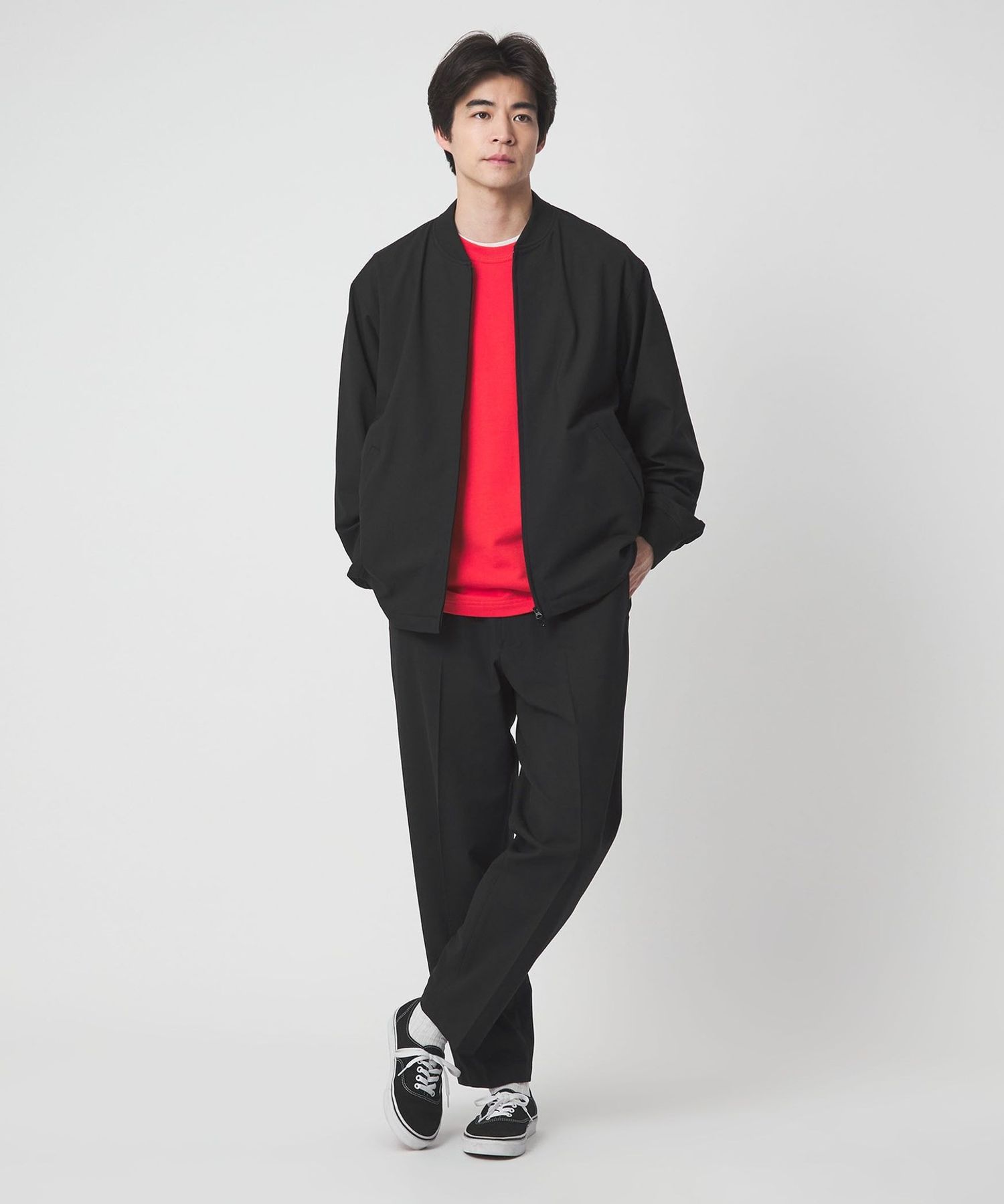 FREELITCH リブ ブルゾン ―2WAYストレッチ・吸水速乾―