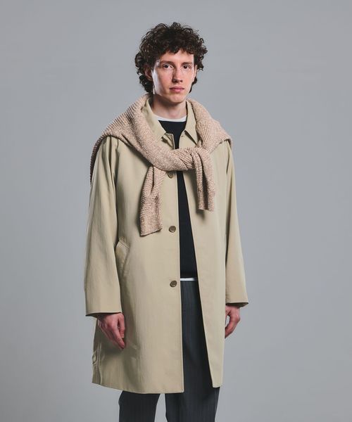 green label relaxing/ナイロンオックス ステンカラーコート ‐撥水‐/ステンカラーコート