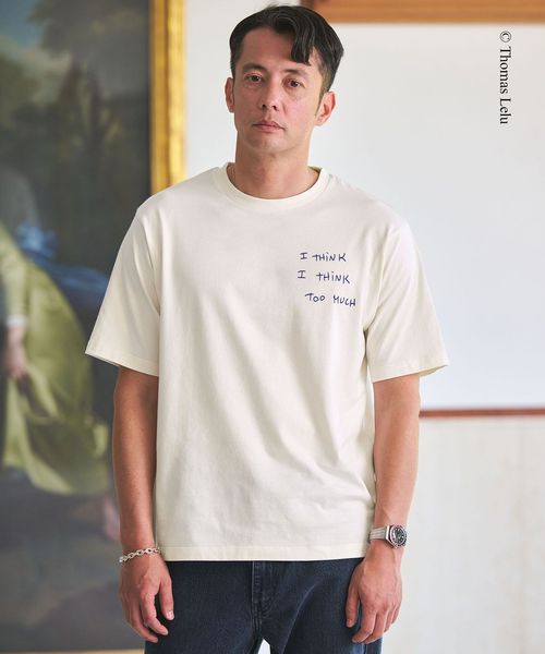 green label relaxing/【別注】＜Thomas Lelu＞サインアート 半袖 Tシャツ カットソー/Tシャツ / カットソー