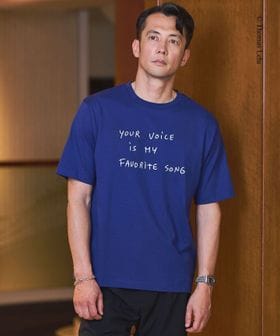 green label relaxing/【別注】＜Thomas Lelu＞サインアート 半袖 Tシャツ カットソー/Tシャツ / カットソー