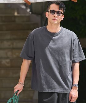 green label relaxing/オーバーダイ クルーネック 半袖 Tシャツ カットソー/Tシャツ / カットソー