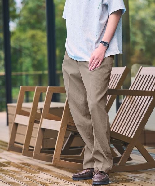green label relaxing/ボイル メッシュ ワイド 1P パンツ W4 ―吸水速乾―/イージーパンツ