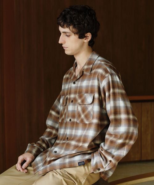 PENDLETON/【別注】＜PENDLETON＞チェック オープンカラー 長袖 シャツ/シャツ / ブラウス