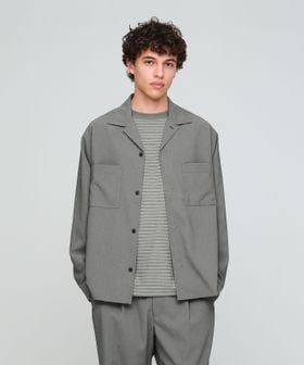 green label relaxing/SHIELDRY フライフロント 長袖 オープンカラー シャツ ―伸縮性・UVカット・遮熱―/シャツ / ブラウス
