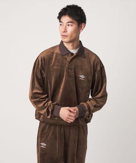 UMBRO/【別注】＜UMBRO＞ベロア 長袖 ポロシャツ/ポロシャツ